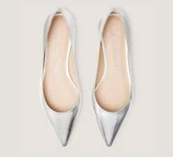 Stuart Weitzman The Work Essentials Edit|The Best Sellers Edit-CHANGE LOCATION Crushed Metallic Leather/Silver
