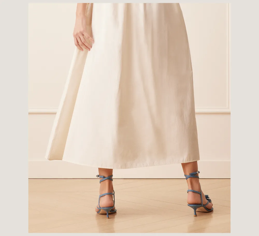 Stuart Weitzman Mid Heel Sandals|The Occasion Edit-CHANGE LOCATION Vintage denim/Washed Blue Denim