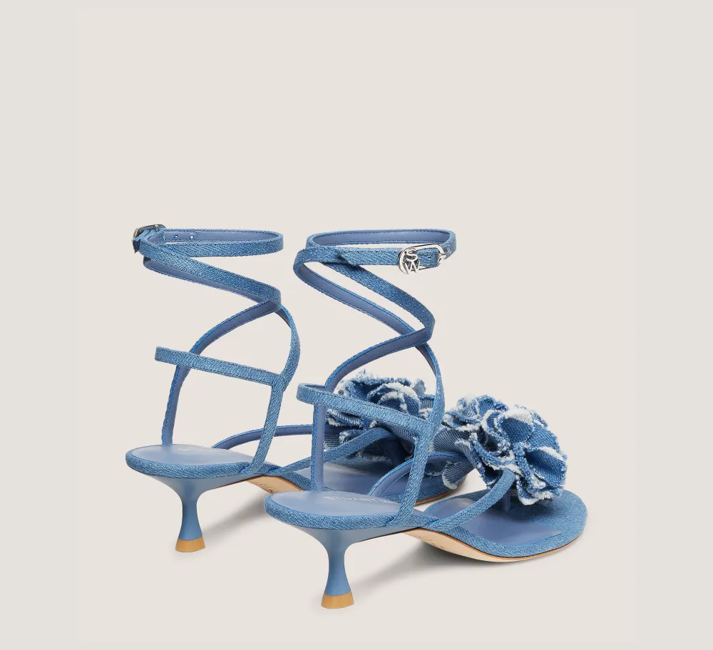 Stuart Weitzman Mid Heel Sandals|The Occasion Edit-CHANGE LOCATION Vintage denim/Washed Blue Denim