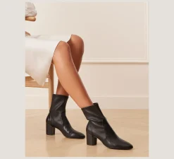 Stuart Weitzman The SW Icons Collection|Trending: Block Heels-CHANGE LOCATION Stretch Nappa Leather/Black