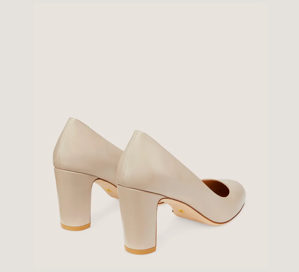 Stuart Weitzman The Work Essentials Edit|Trending: Block Heels-CHANGE LOCATION Smooth Leather/Dune
