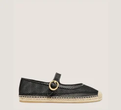 Stuart Weitzman Wedges & Espadrilles|The SW Exclusives Collection-CHANGE LOCATION Mesh & Lacquered Nappa Leather/Black