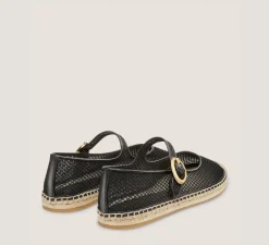 Stuart Weitzman Wedges & Espadrilles|The SW Exclusives Collection-CHANGE LOCATION Mesh & Lacquered Nappa Leather/Black