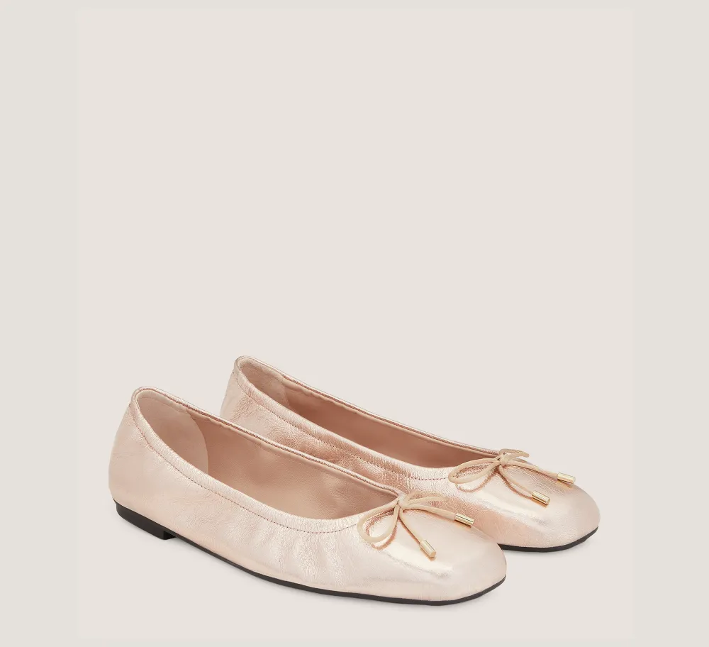 Stuart Weitzman The Work Essentials Edit|The Best Sellers Edit-CHANGE LOCATION Crushed Metallic Leather/Ballet