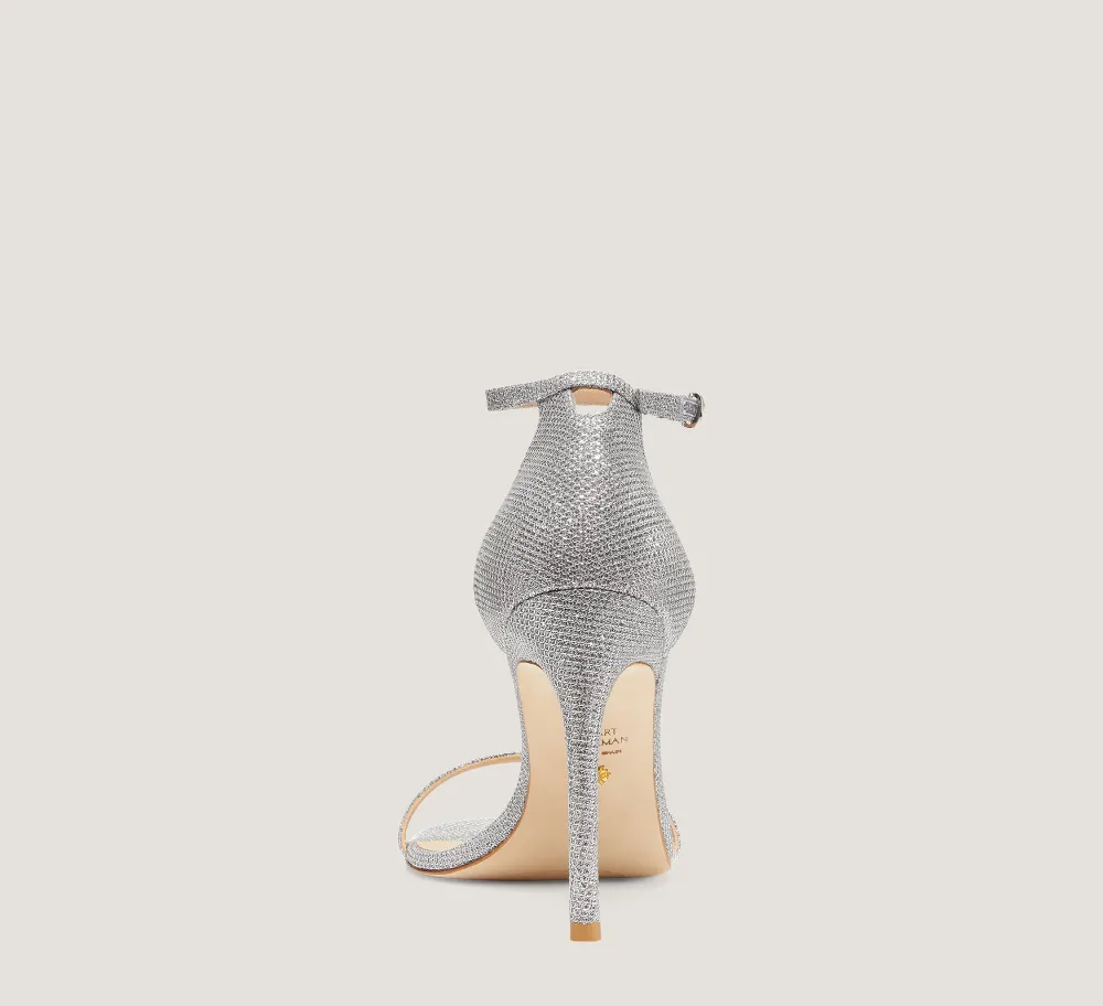 Stuart Weitzman The Nudist Collection|High Heel Sandals-CHANGE LOCATION New Noir/Silver