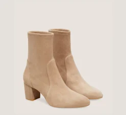 Stuart Weitzman The SW Icons Collection|Trending: Block Heels-CHANGE LOCATION Stretch suede/Cashmere
