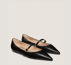 Stuart Weitzman The SW Exclusives Collection|Flats & Loafers-CHANGE LOCATION Lacquered Nappa Leather/Black