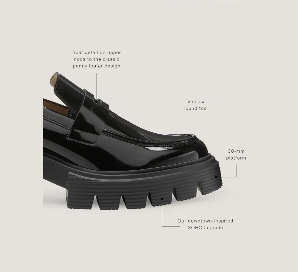 Stuart Weitzman The SW Extended Sizes Collection|Flats & Loafers-CHANGE LOCATION Patent leather/Black