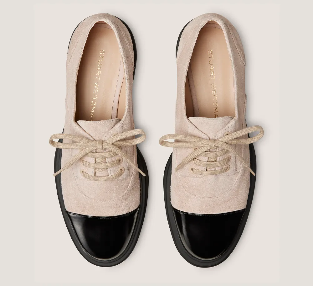 Stuart Weitzman Flats & Loafers|The Work Essentials Edit-CHANGE LOCATION Sport suede & spazzolato/Sabbia & Black