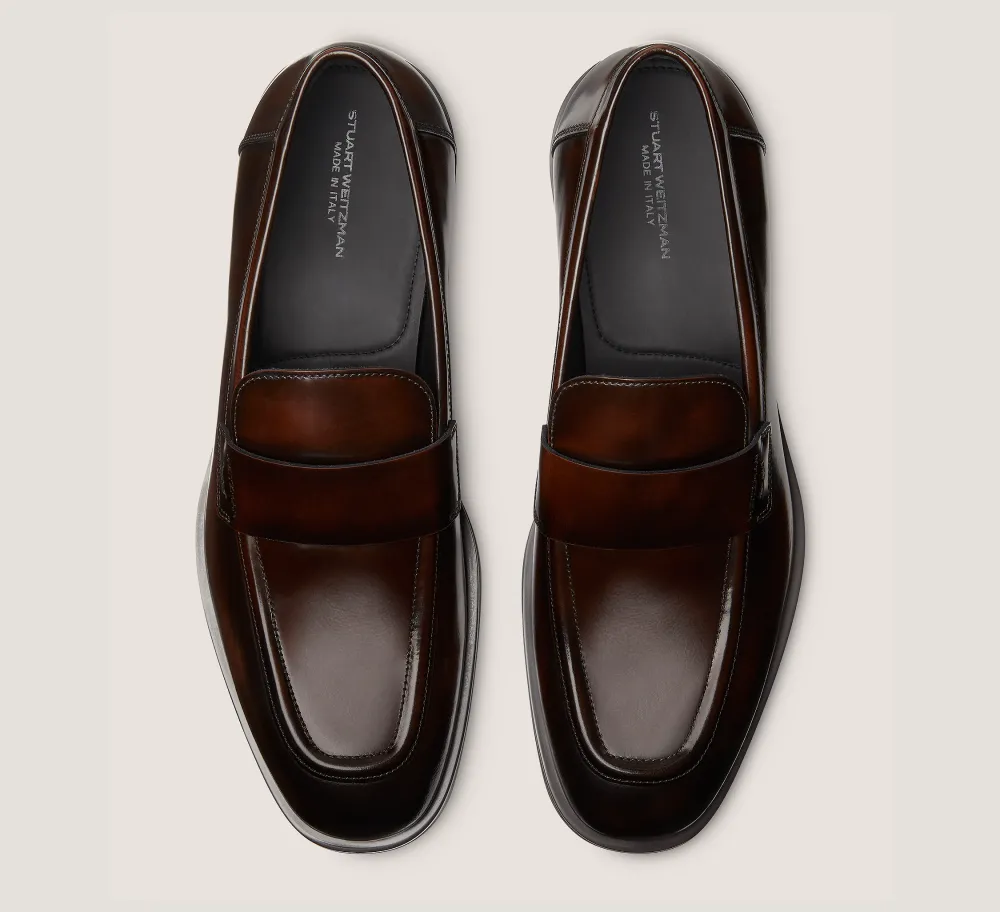 Stuart Weitzman MEN'S-CHANGE LOCATION Brushed Leather/Cognac