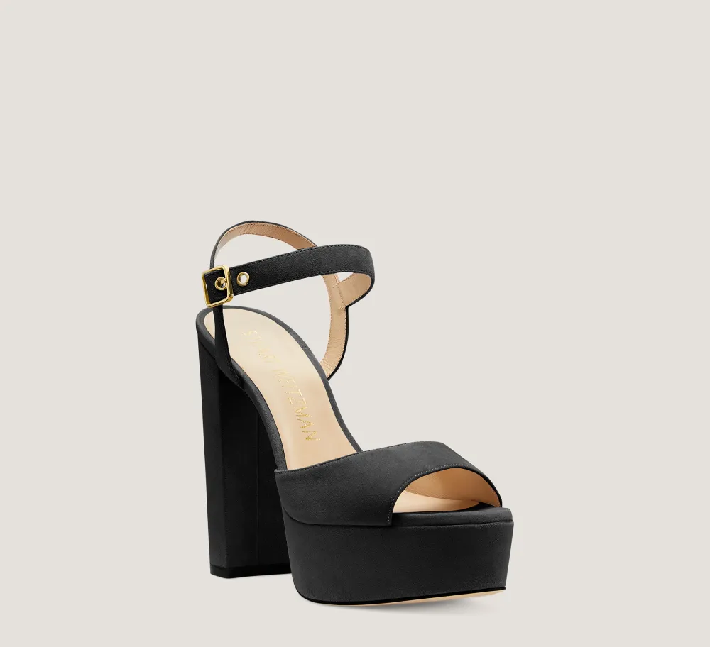 Stuart Weitzman High Heel Sandals|The Bridal Collection-CHANGE LOCATION Suede/Black