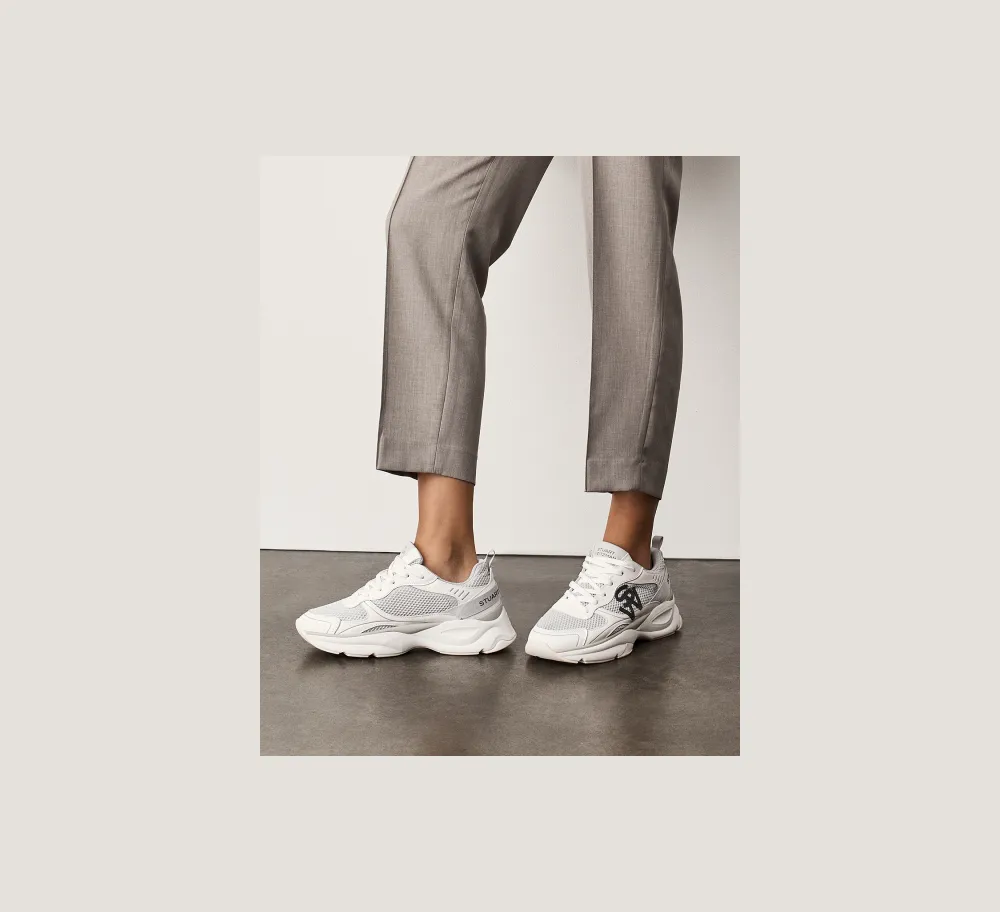Stuart Weitzman The SW Exclusives Collection|Sneakers-CHANGE LOCATION Calf leather & mesh/White & Light Green
