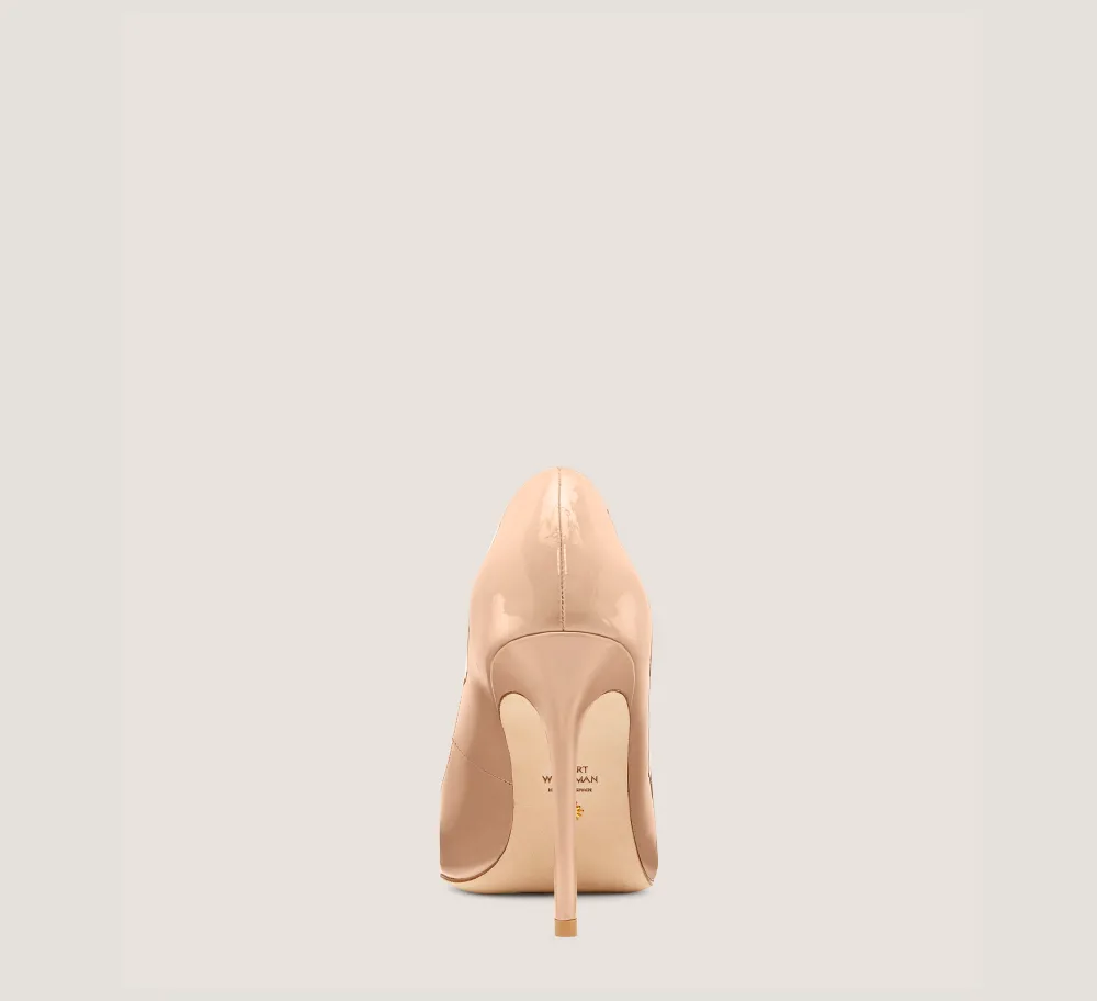 Stuart Weitzman The SW Extended Sizes Collection|Pumps & Heels-CHANGE LOCATION Patent leather/Adobe Beige