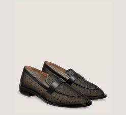 Stuart Weitzman The SW Extended Sizes Collection|Flats & Loafers-CHANGE LOCATION Mesh & smooth leather/Black