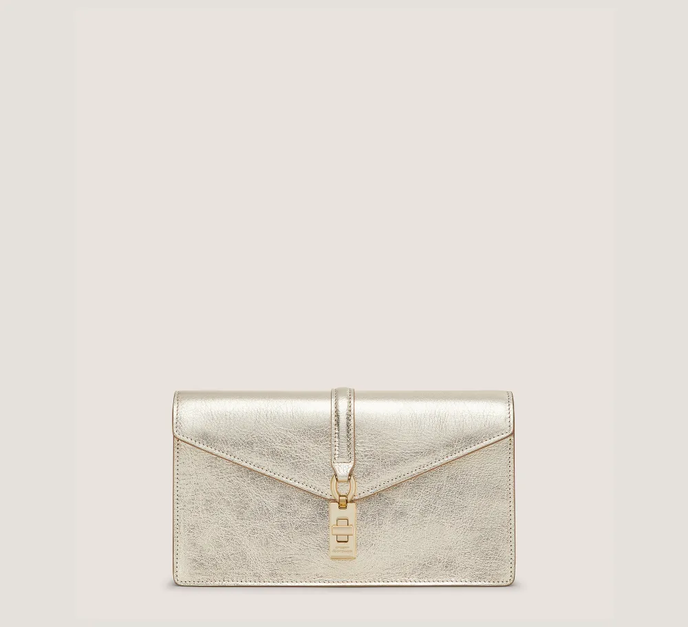 Stuart Weitzman HANDBAGS|The SW Exclusives Collection-CHANGE LOCATION Metallic leather/Light Gold