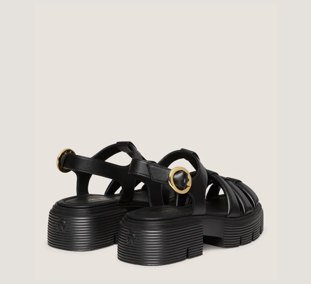 Stuart Weitzman Flat & Low Heel Sandals-CHANGE LOCATION Black