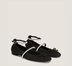 Stuart Weitzman The SW Exclusives Collection|The SW Extended Sizes Collection-CHANGE LOCATION Suede & crystal/Black & Clear