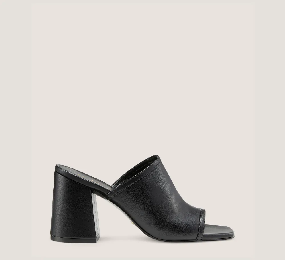 Stuart Weitzman High Heel Sandals|Trending: Block Heels-CHANGE LOCATION Lacquered Nappa Leather/Black