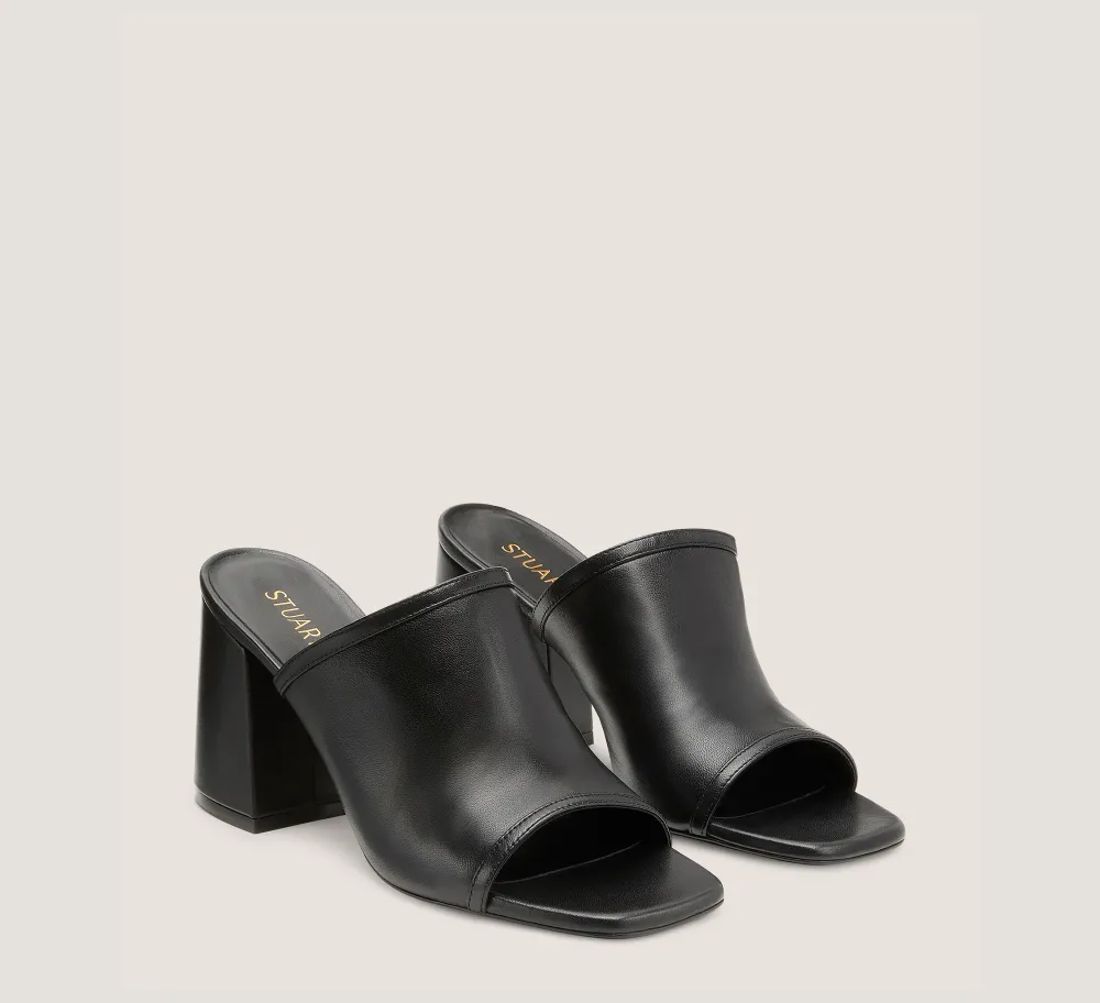 Stuart Weitzman High Heel Sandals|Trending: Block Heels-CHANGE LOCATION Lacquered Nappa Leather/Black