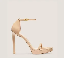 Stuart Weitzman High Heel Sandals|The SW Icons Collection-CHANGE LOCATION Adobe Beige