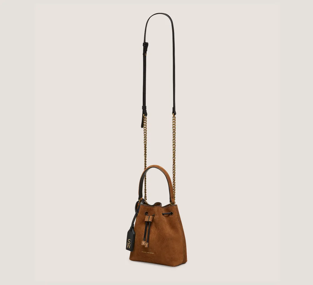 Stuart Weitzman HANDBAGS-CHANGE LOCATION Textured Suede/Coffee Brown