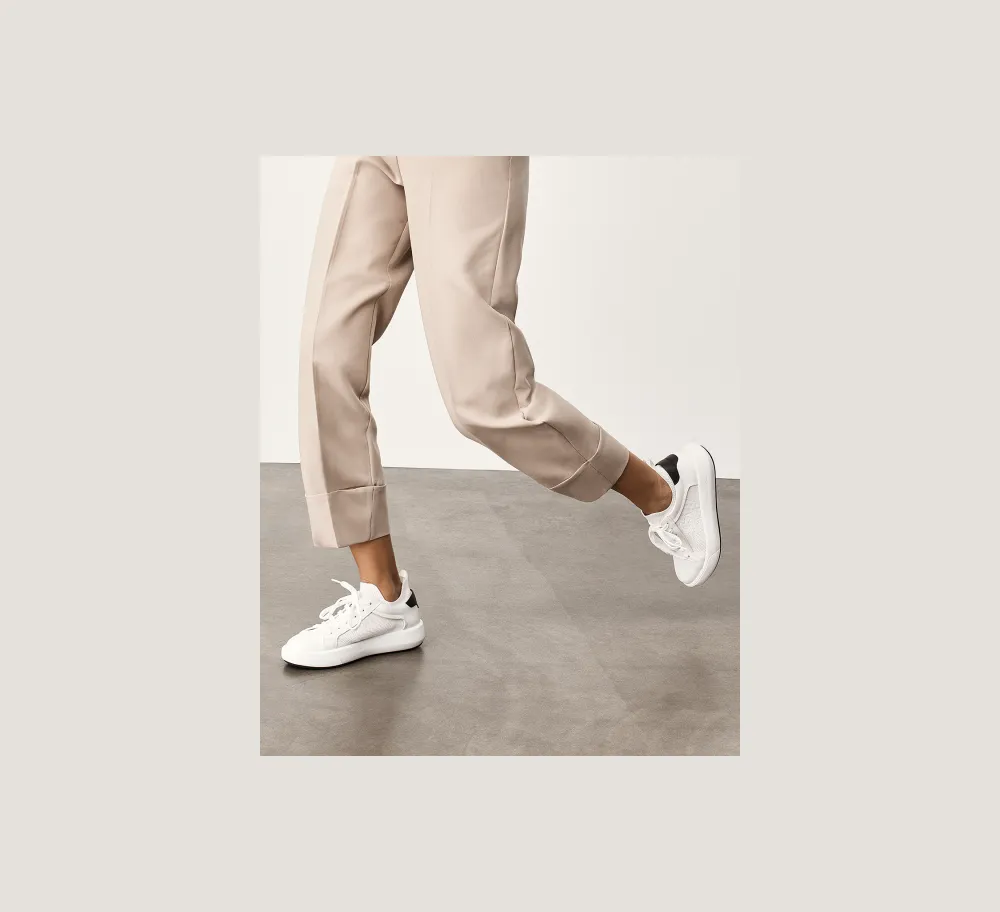 Stuart Weitzman The SW Exclusives Collection|Sneakers-CHANGE LOCATION Leather & knit fabric/Pink
