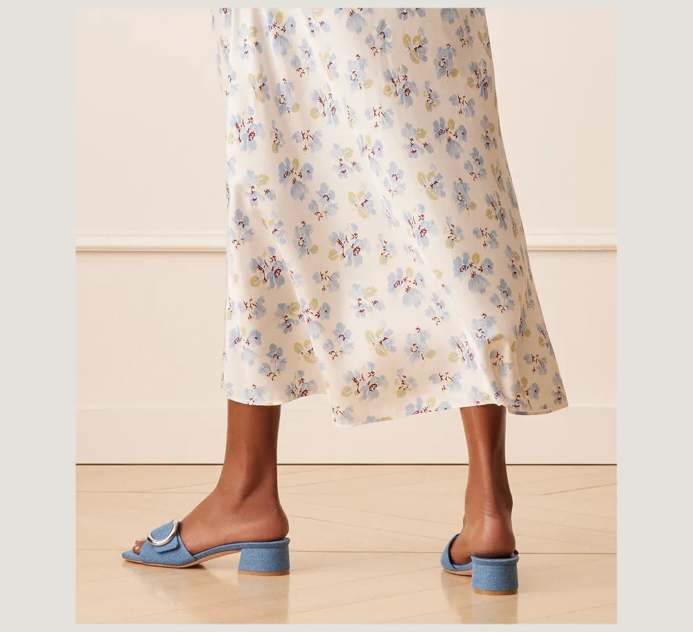 Stuart Weitzman Flat & Low Heel Sandals|Trending: Block Heels-CHANGE LOCATION Vintage denim/Washed Blue Denim