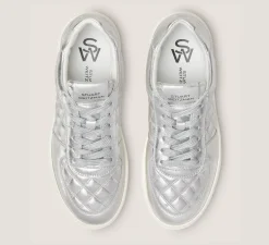 Stuart Weitzman Sneakers-CHANGE LOCATION Metallic Leather/Silver