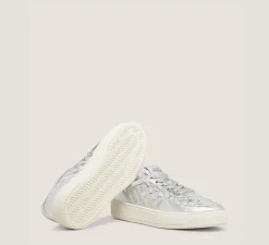 Stuart Weitzman Sneakers-CHANGE LOCATION Metallic Leather/Silver