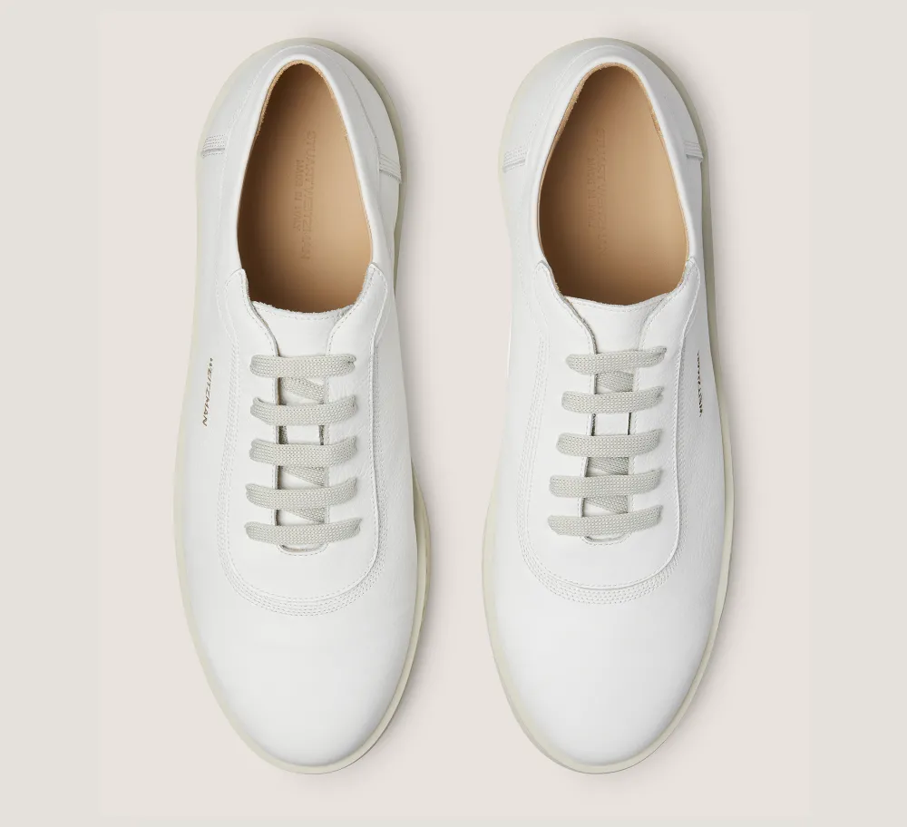 Stuart Weitzman MEN'S-CHANGE LOCATION Tumbled Leather/White