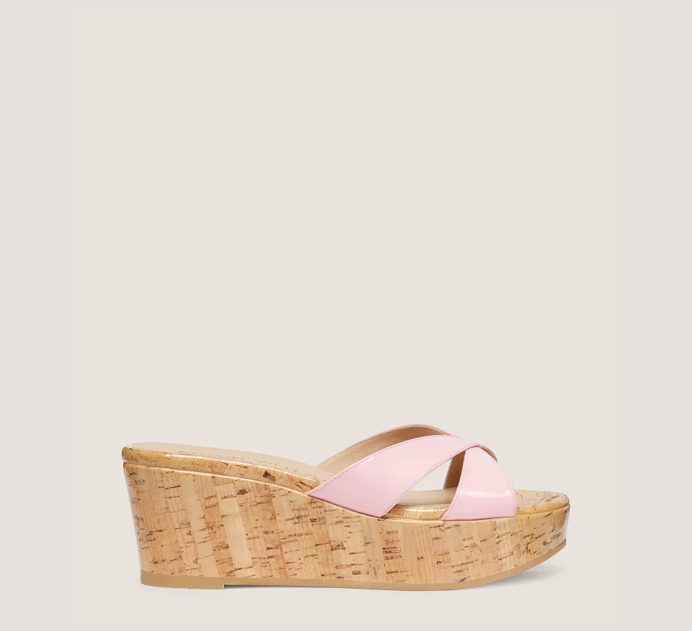 Stuart Weitzman Mid Heel Sandals|Wedges & Espadrilles-CHANGE LOCATION Patent leather/Blossom